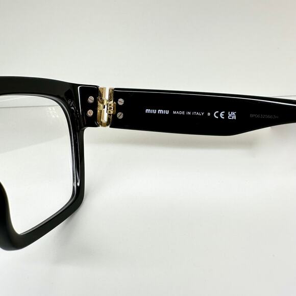 MIU MIU Womens Eyeglasses Black Square Full Rim frames 52-19mm Rx-able Womens - Picture 5 of 6